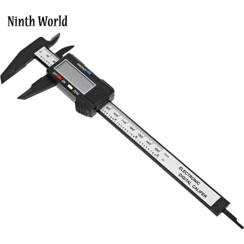 Ninth World 1pcs 150mm 6inch LCD Digital Electronic Carbon Fiber Vernier Caliper Gauge Micrometer