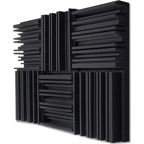 Hot-24Pcs Studio Acoustic Foam Panels Soundproof Sponge Drum KTV Room Absorption Treatment Polyurethane Wall Sound Foam Pad