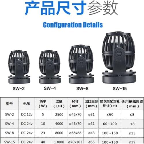 Jebao 110~240v SW-2 SW-4 SW-8 SW-15 Aquarium Fish Tank Wave Maker Water Pump