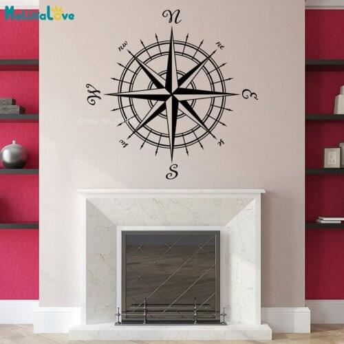 Beautiful Compass Pattern Wall Art Strickers Home Living Room Decor Art Murals Removable Exquisite Simplicity Decals YT5378