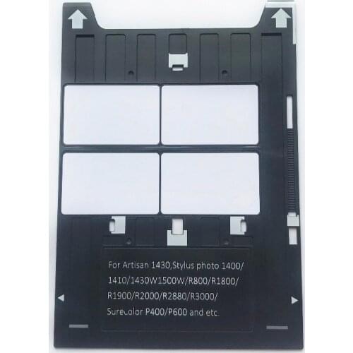 Inkjet PVC ID Card Tray for Epson Artisan 1430 Stylus Photo1400/1410/1430W/R800/R1800/R1900/P400 Printers+20pcs PVC Cards