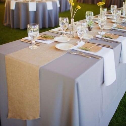 Rustic Burlap Hessian Burlap Table Runner 180cm X 30cm Vintage Wedding Jute Natural Decor Party Lace Linen Roll Belt