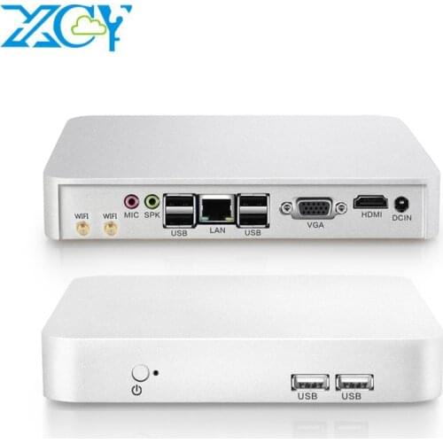 XCY Mini PC Intel Celeron J1900 N2810 Computer Minipc Office Compute Linux Win 10 7 HDMI WIFI USB Minipc Linux Thin Client Micro