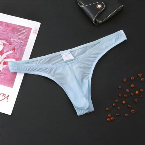Men Briefs Underwear Comfy Breathable Thong Ultra-Soft Low-rise Bikini G-String Gay Men Sexy Underwear Sissy Panties Hot Sale