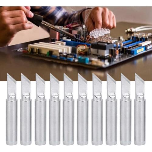 10Pcs 900M-T-K Solder Iron Tip Brass Internal Heating Lead Free Soldering Iron Tools