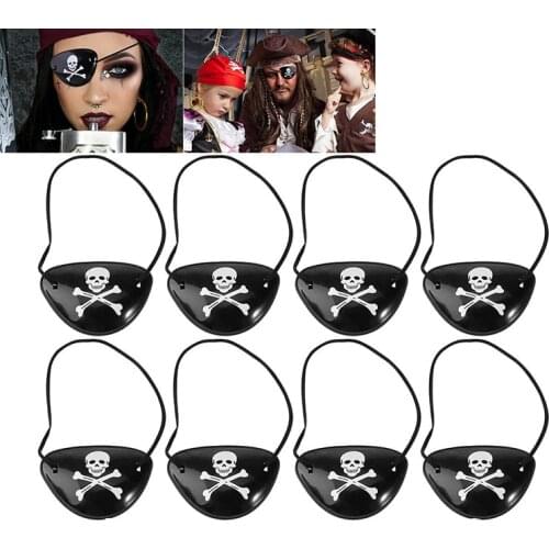 Skull eye patch Halloween costume Cosplay dress up sea beach Mermaid pirate theme birthday baby shower Christmas decoration gift