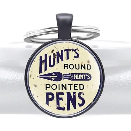 New Arrival Hunts Glass Dome Charm key Chains Men Women Key Ring Jewelry Gifts