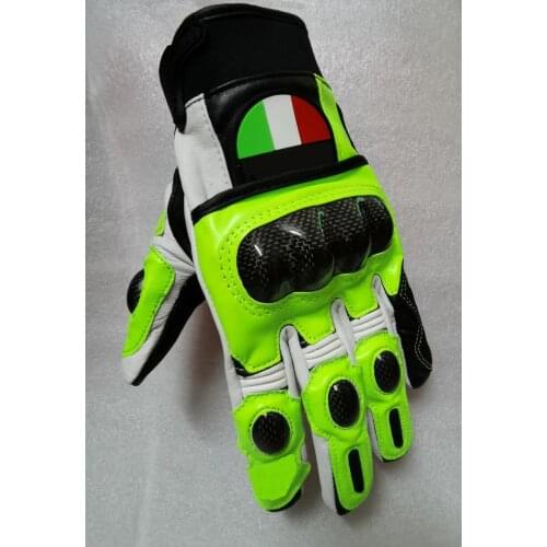 Motocross Carbon Fiber Genuine Leather Gloves Motorcycle Racing Riding Gloves