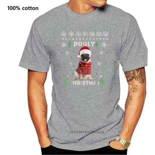 Pugly Ugly Christmas Sweater Tshirt Men & Women-Mens T-Shirt-Black