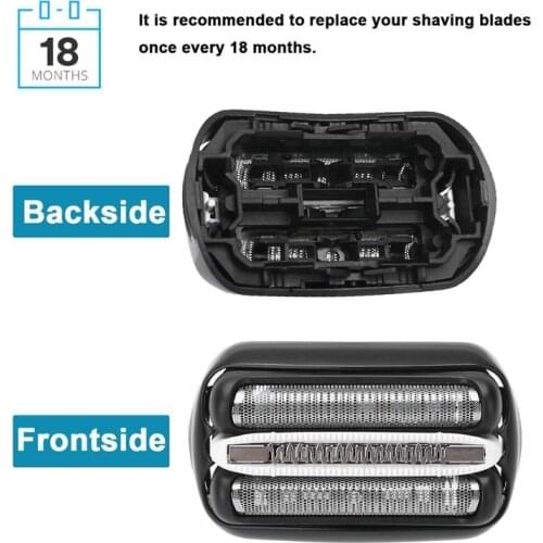 K0AE Stainless Steel Replacement Blades Shaver Head 2.24x1.34x0.75in Replacement Razor Head No Nicking for Braun series 3