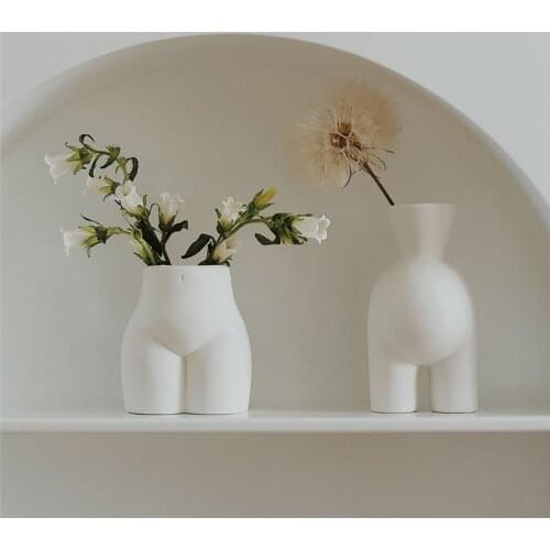 Creativity Human Vase Ceramic Butt Nude Handicraft Furnishings Handmade Modern Home Decoration Flower Arrangement Flower Vases