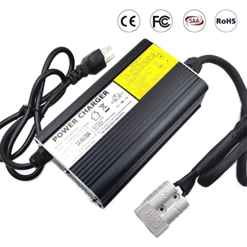 4S 14.6V 20A Lifepo4 Charger For 12V 40AH 60AH 80AH 100AH Lifepo4 Battery Pack Electric Bike Scooter with Fan Aluminum Case