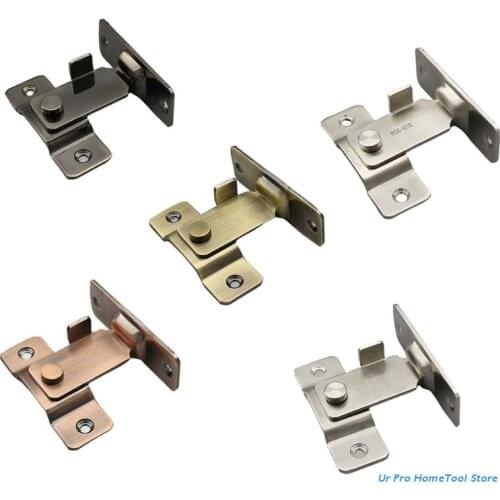Right Angle Door Latch 90 Degree Slide Gate Hasp Latches Lock Flip Door Lock Buckle Barn Door Lock Furniture Hardware M17E