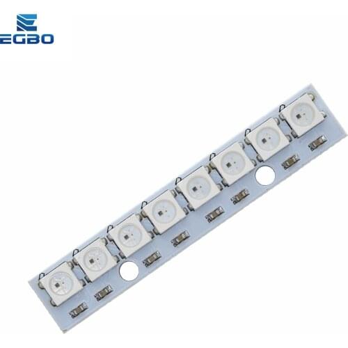 1PCS egbo Stick 8 channel WS2812 5050 RGB LED lights built-in full color-driven development board