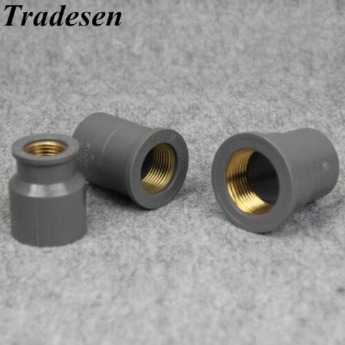 1pcs PVC 20 25 32mm Water Supply Pipe Straight Joint 1/2'' 3/4'' 1'' Female Thread Reducing Connector Garden Irrigation Fitting
