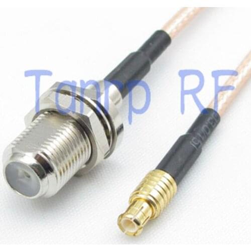 10pcs 6in F female jack to MCX male plug RF adapter connector 15CM Pigtail coaxial jumper cable RG316 extension cord