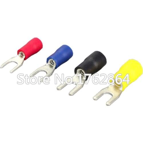 100PCS/LOT SV8-4-5-6-8 Cold pressing end head fork-shaped insulated end head u-shaped end head aislamiento terminal