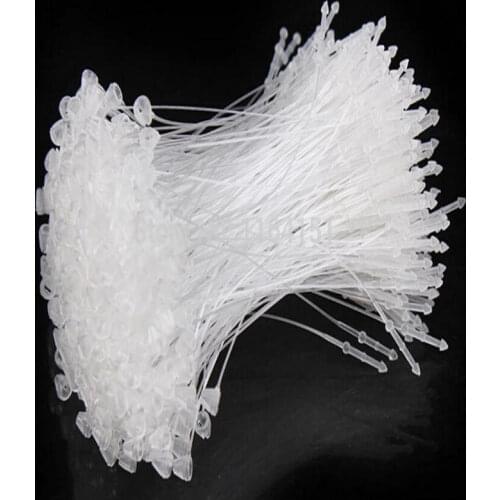 1000pcs/lot string seal Plastic Label Seal/string seal for Garment Plastic Tag Fastener 3" plastic rope Tag Ties