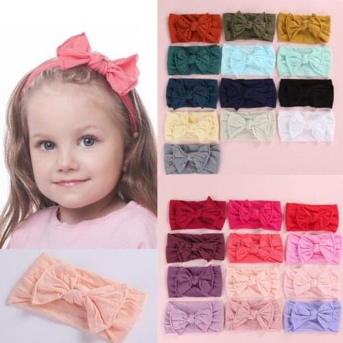 35Colors Super Soft Solid Wide Nylon Headband Newborn Kids Handmade Wide Nylon Headband Infant Nylon Headband 36Pcs/lot