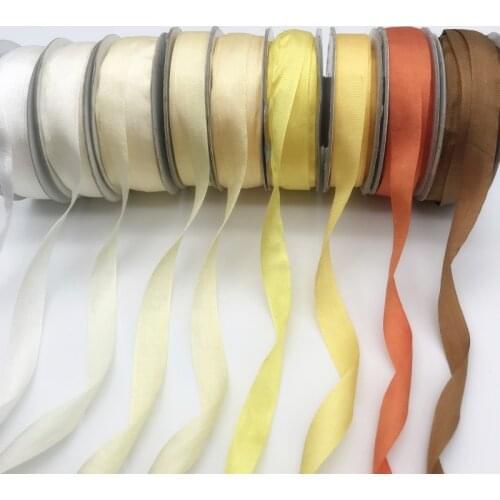 13mm,100% real pure silk woven double face taffeta silk ribbons for embroidery and handcraft project,gift packing