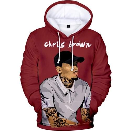 2020 American Most popular singer chris brown 3D hoodies Sweatshirt men/women Fashion hip hop Creative Hoodie streetwear clothes