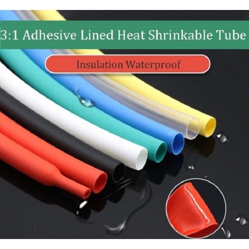 4mm Adhesive Lined 3:1 Heat Shrink Tubing Waterproof Insulation Sleeving-2/5/10 Meters ROHS