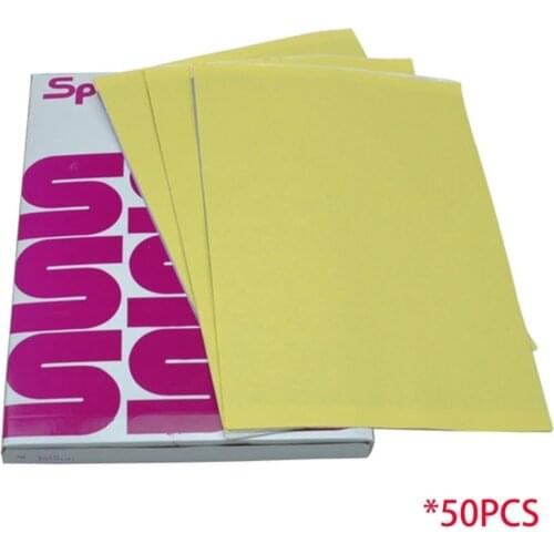 50pcs Tattoo Transfer Paper Thermal Carbon Transfer Stencil Paper Tattooing Stencil Copy Tracing Paper Accessories