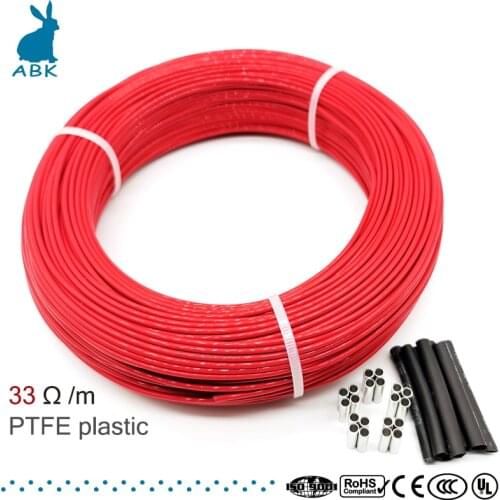33ohm 12k PTFE flame retardant carbon fiber heating cable heating wire DIY special heating cable for heating supplies
