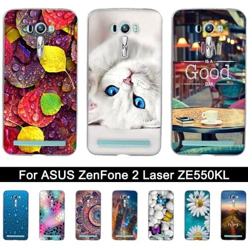 Case for ASUS ZenFone 2 Laser ZE550KL 5.5 inch Soft Silicone Print Back Phone Cover for Asus Zenfone 2 ZE550KL TPU Paint Shells