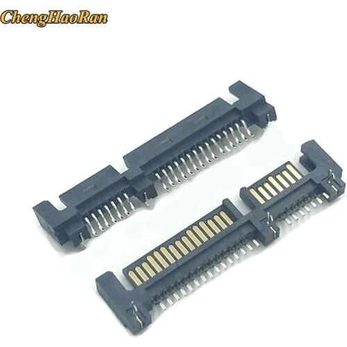 ChengHaoRan 10pcs SATA hard disk interface 7 + 15p SMT male seat 90 degree SMD connector socket