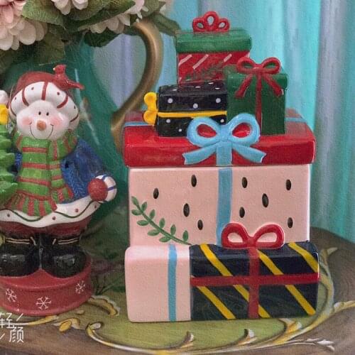 European Ceramic Storage Box Hand Painted Decorative Porcelain Candy Gift Boxes Home Decoration Accessories for Living Room