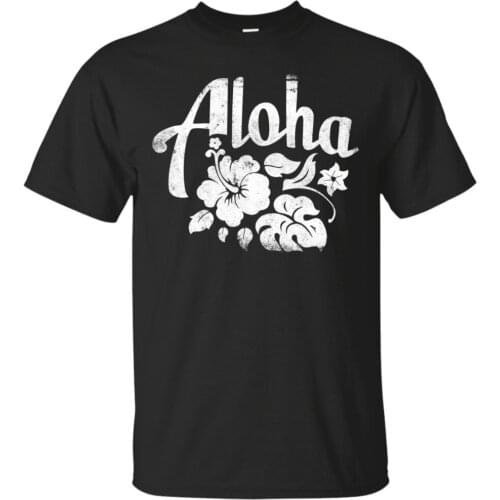 Aloha T-Shirt, Hawaii Graphic Brand T-Shirt Men 2019 Fashion Mans Unique Cotton Short Sleeves O-Neck T Shirt Army T Shirt