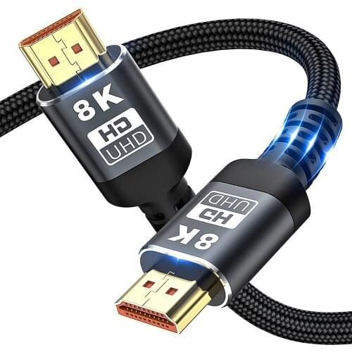 Cable HDMI-Compatible 2.1 8K Wire Anmck 8K@60hz 4K@120hz Support ARC 3D HDR Ultra HD for Splitter Switch PS4 TV Box Projector