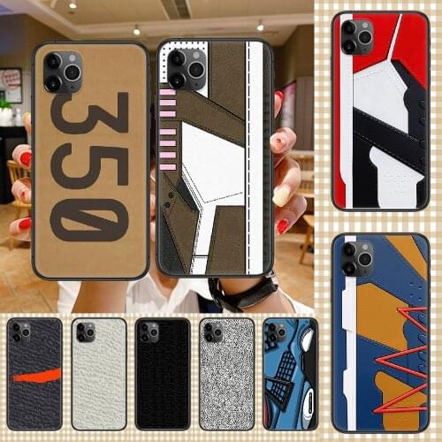 Sneakers Luxury Shoe Box Brand Phone Case Cover Hull For iphone 5 5s se 2 6 6s 7 8 12 mini plus X XS XR 11 PRO MAX black luxury