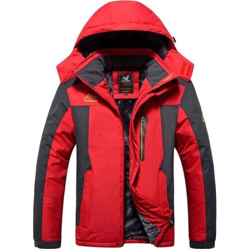 Winter Outdoors Jackets Plus Size 5XL 6XL 7XL 8XL 9XL Thicken Fleece Warm Coats Men Outwear Waterproof Windproof Hooded Jacket