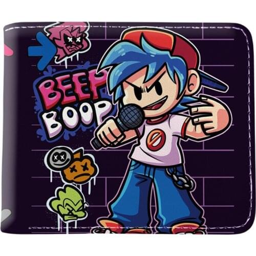 Hot Sell Game Cartoon Wallet Anime Friday Night Funkin FNF Short Purse With Card Holder Coin Pocket
