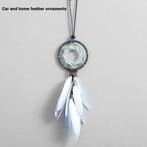 Dream Catcher Car Accessories Interior Retro Feather Dream Catcher Creative Car Decoration Home Ornaments Car Mirror Pendant