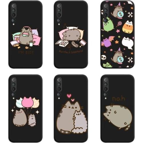 Cute Cartoon Cat Pusheens Phone Case For Xiaomi Mi Note 10 Lite Mi 9T Pro xiaomi 10 CC9 9SE