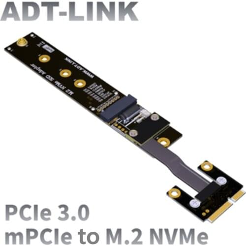 Mini PCI-e mPCIe WAN WiFi To M.2 NVMe SSD Extension Cable extender Adapter PCIe3.0 x1 full speed