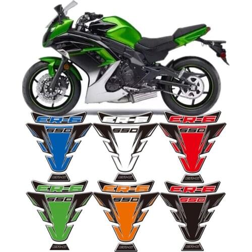 Motorcycle 3D Fuel Tank Protective Stickers Decals For Kawasaki ER-6N ER-6F Ninja 650 EX650 2006-2014