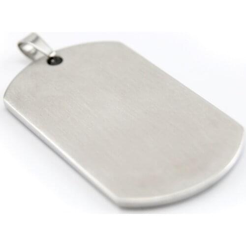 10pcs brushed dull polished matte surface mens Dogtag 28x49mm DIY Pendant stainless steel Necklace Pendant for men wholesale