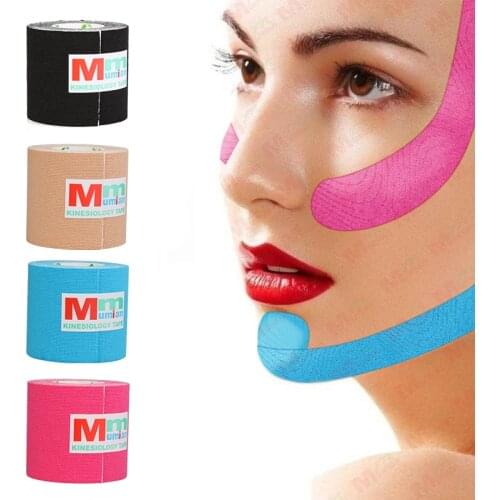 Cinta de kinesiología para alivio del dolor muscular, Vendaje deportivo de algodón elástico, cinta para lesiones de tens