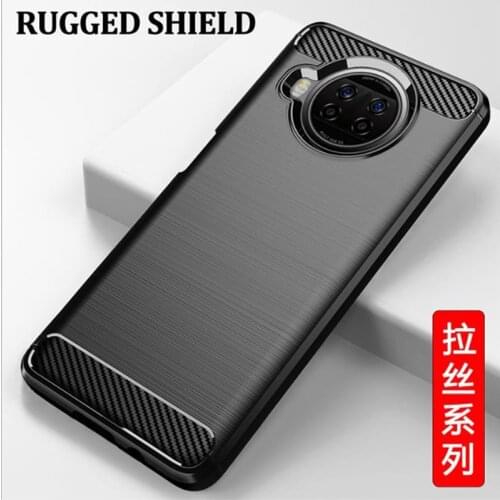For Xiaomi Redmi Note 9 Pro 5G 6.67" M2007J17C Carbon Fiber Cover Phone Bumper Case Full Protection Shockproof Anti Drop Shell