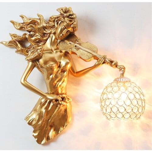 Nordic Luxury Crystal LED Wall Lamp Gold Luster Decor Bedside Lamp Living Room Bedroom Background Wall Light Art Indoor Lighting