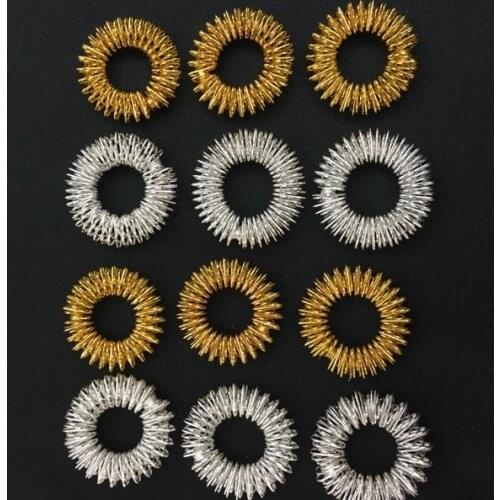 200 Pcs/lot Acupressure Finger Massager Ring Hand Reflexology Acupuncture massage Ring Pain Finger Therapy Massage Health Care