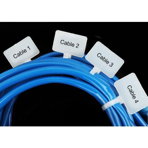 100PCS Muti-purpose Nylon Self-Locking Network Cable Zip Tie Tags Trim Wrap Loop Wire Straps Label