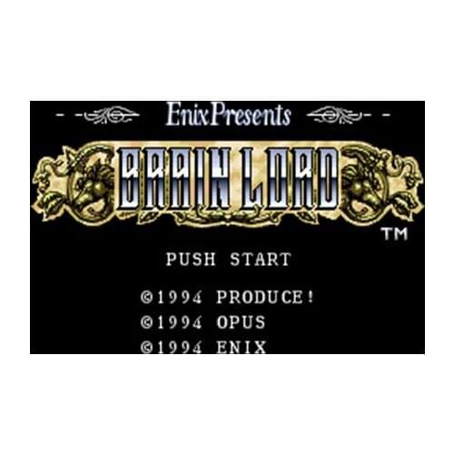 Brain Lord USA Version 16 bit Big Gray Game Card For NTSC Game Player