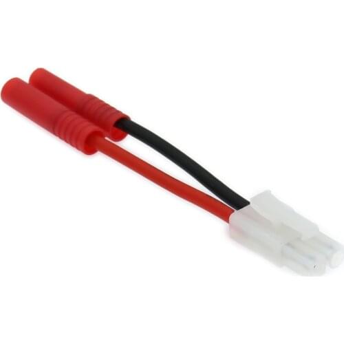 1x 50mm Male Tamiya And Gold-Plated Female 4.0 Banana Plug Connector Silicone Cable 14awg For Lipo Battery Charger RCAWD XC0010