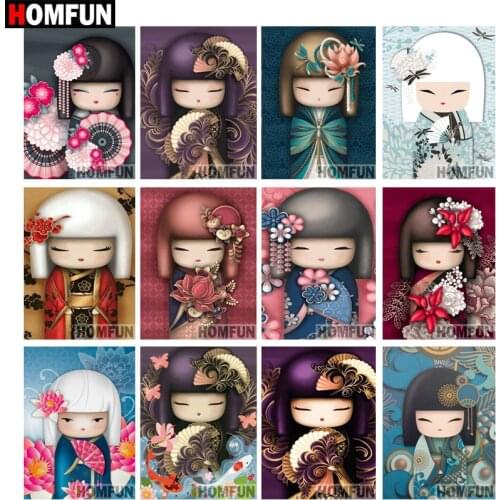 HOMFUN Full Square/Round Drill 5D DIY Diamond Painting "Cartoon girl" 3D Embroidery Cross Stitch gift Home Decor Gift A14457