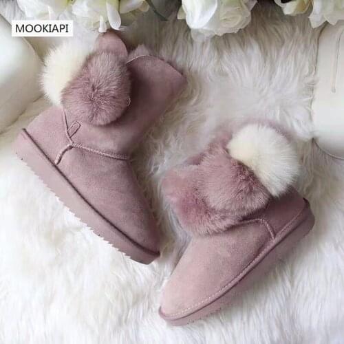 Australias latest high-quality snow boots in 2019, real sheepskin, 100% natural wool, womens shoes, free delivery, seven color
